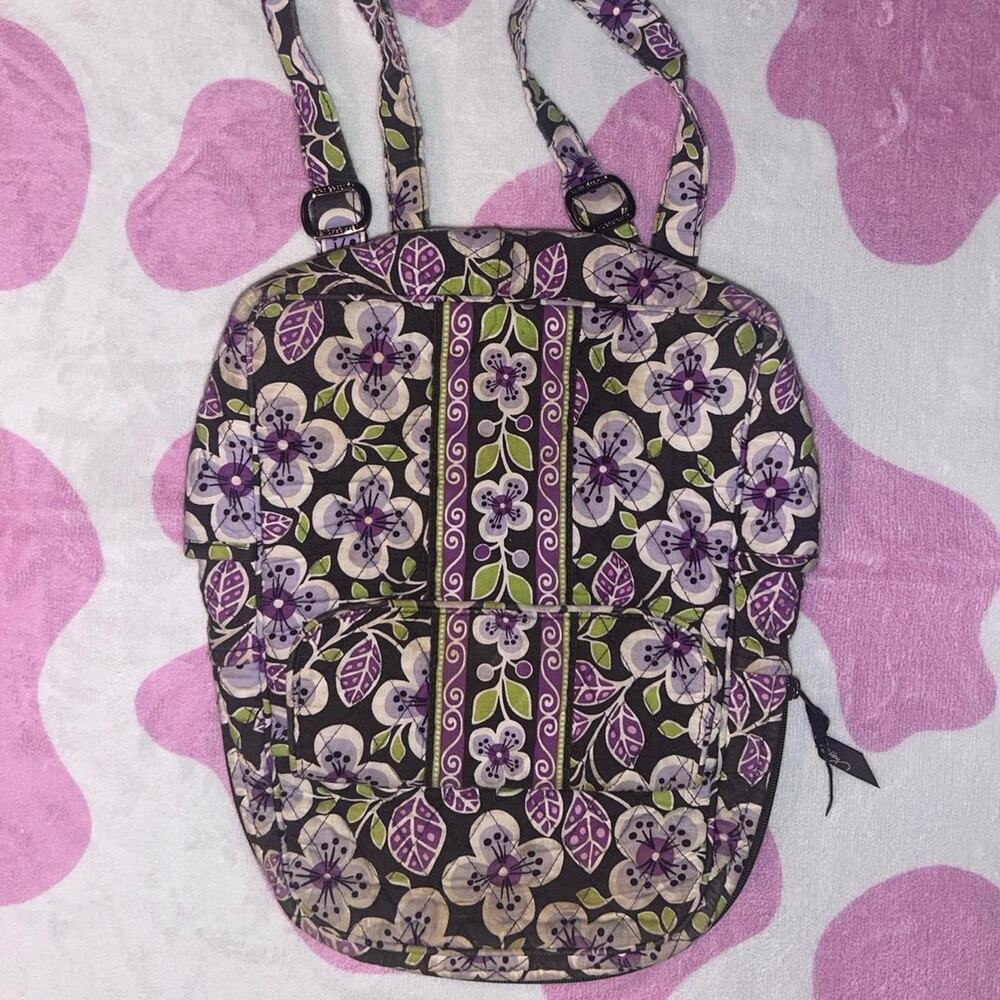 Vera Bradley purple and green backpack